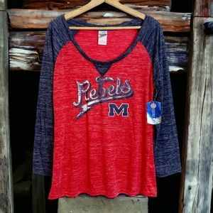 Creative Apparel Mississippi Rebels Raglan Shirt